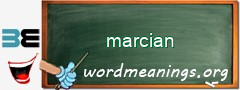 WordMeaning blackboard for marcian